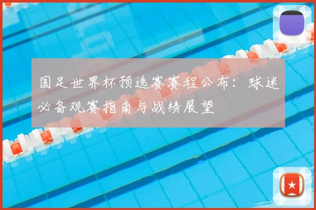 国足世界杯预选赛赛程公布：球迷必备观赛指南与战绩展望